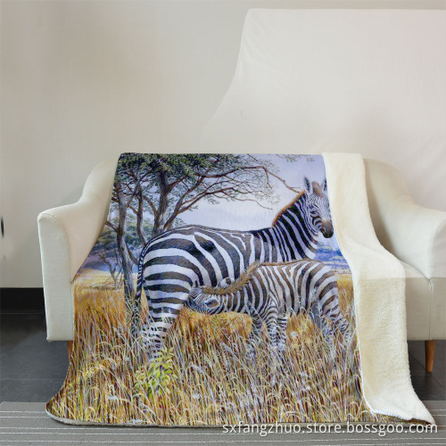 MOQ 100 OEM custom 3D digital print flannel blanket